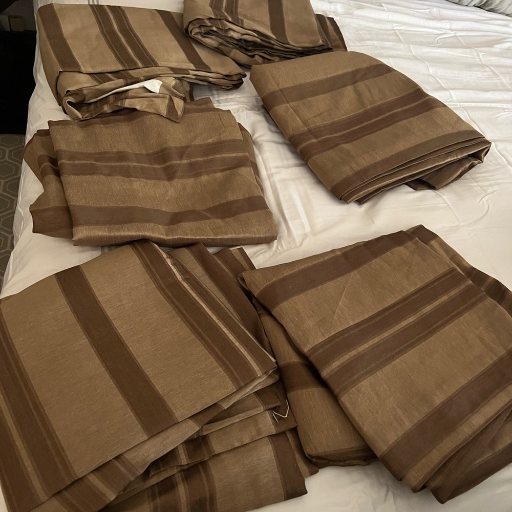 Restoration hardware multi stripe drapery, 6 panels available (50x94)